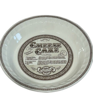 Royal China Jeannette Cheesecake Ceramic Pie Dish Creamy Dreamy Directions